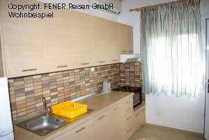 K&uuml;chenzeile in der Ferienwohnung Maria