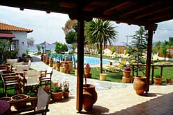 Garten mit Pool des Hotel Bara