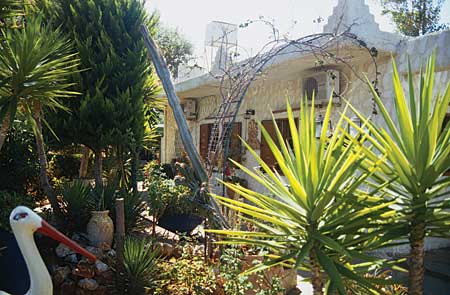 Der sch&ouml;ne Garten der Villa Evanthon in Stavros