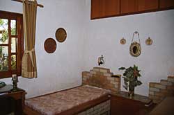 Schlafzimmer der Villa Evanthon
