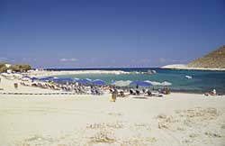 der Ortsstrand von Stavros auf der Akrotiri-Halbinsel