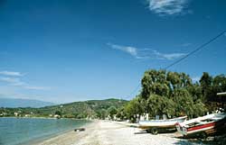 der Strand von Kalamos