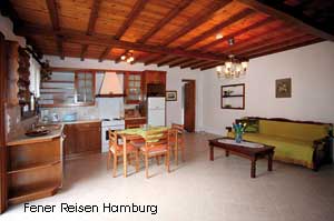 Wohnk&uuml;che im Ferienhaus Glisteri auf Skopelos