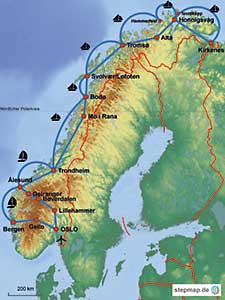 Karte der Autorundreise